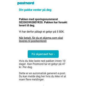 PostNords kunder mottar falske e-poster.jpg
